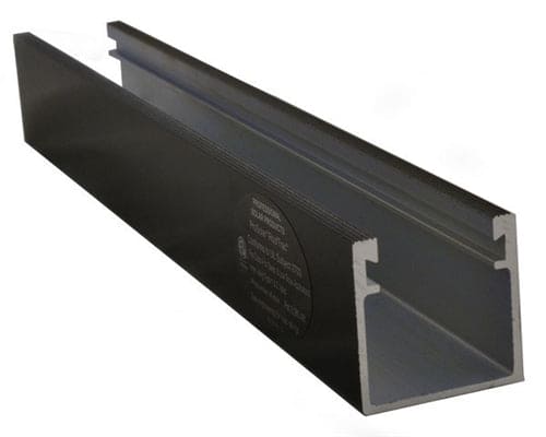 PROSOLAR ROOFTRAC R172-2.0B 172' (14') BLACK DEEP RAIL