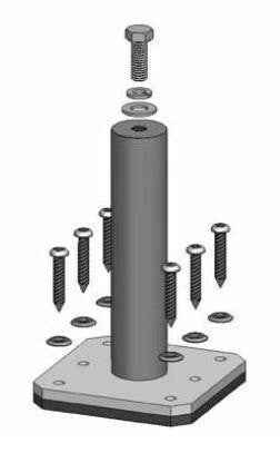 Dpw Powerrail PRM-EP4 4' Clear Standoff