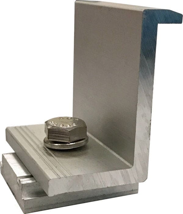 Prosolar Rooftrac C1572EC-1-G Clear End Clamp, 39.9-40.4mm