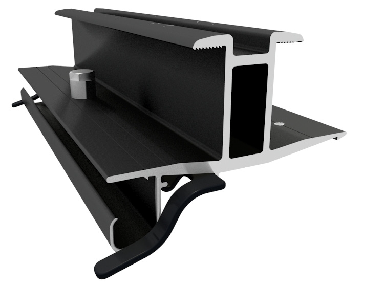 Ironridge FX RAIL-LESS FX-BRIDGE-40MM-B 40mm Black, FX, Rail-Less Bridge