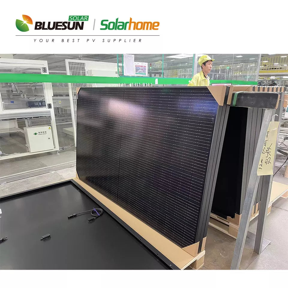 Bluesun - 415W - Black Mono-Facial Perc Solar Panel - US Solar Supplier - BSM415M10-54HPH - Pallet Only