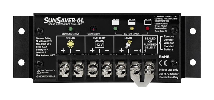 Morningstar Sunsaver SS-6L-12V 6A 12VDC PWM Charge Controller