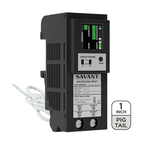 Savant GPM-H2R20120-21 1 In Dual 20a Power Module Pigtail