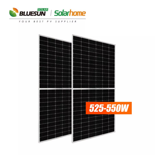 Bluesun - 550W - Bifacial Dual Glass Solar Panel - US Solar Supplier - BSM550M10-72HBD - Pallet Only