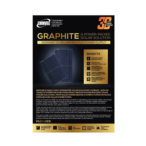 Emmvee E440HCM120B-1400 440W Black On Black 120 Half-cell Mono Solar Panel