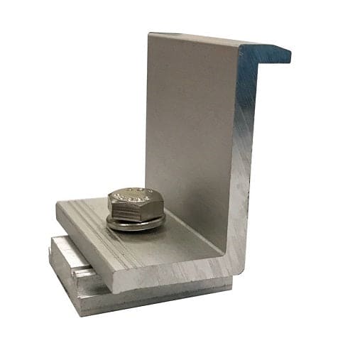 PROSOLAR ROOFTRAC C1358EC-1-G CLEAR END CLAMP, 34.4-35.0MM