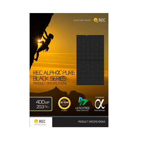 REC Solar REC405AA Pure Black (405W) 132 Half-Cell Solar Panel