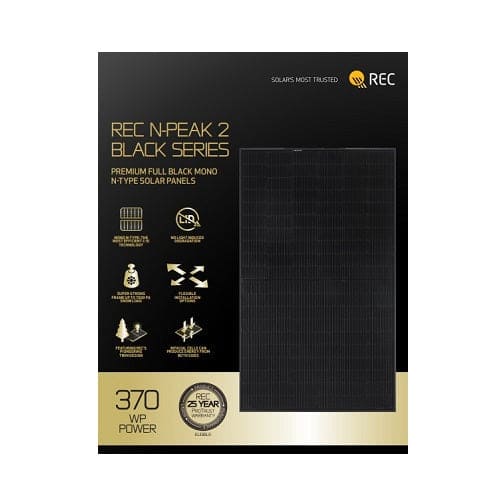 REC N-Peak 2 REC370NP2 Black 370W Solar Panel