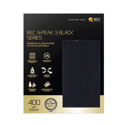 REC Solar REC390NP3 390W Black 133 Half-Cell Solar Panel